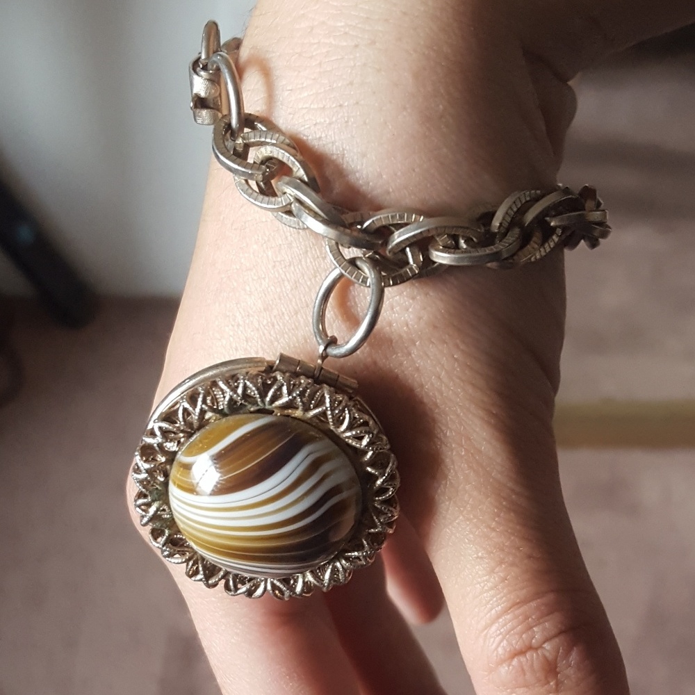 Vintage locket bracelet